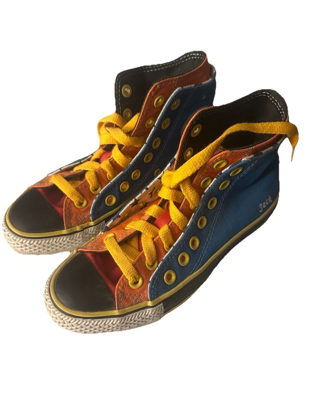 Converse Shoes Womens Sz 5.5 Taylor All Star High Top Stars Multi Color Jack